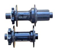 NiuLumea Rodamientos de bicicleta para buje de 100 mm, delantero, 142 mm, trasero, 12 mm, eje pasante, 24 radios, velocidad 11/12 para casete HG con rodamientos sellados y disco de 6 pernos, aleación