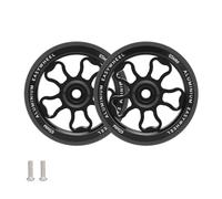 NiuLumea Rueda plegable para bicicleta Easy Wheel de 70 mm, aleación de aluminio y goma con rodamiento integrado para Brompton y 3Sixty, rueda giratoria ligera y suave, paquete de 2