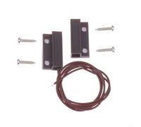 NiuLumea Sensor de ventana de puerta con cable MC-38A, sensor de interruptor magnético, sistema de alarma de interruptor, detector de láminas normalmente cerrado/abierto, para 24awg, aprox. 350 mm