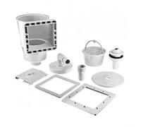 NiuLumea Skimmer de piscina con colector de hojas flotantes y cesta de filtro montada en la pared para piscinas en el suelo y sobre el suelo, red de desechos de piscina