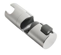 NiuLumea Soporte ajustable para alcachofa de ducha ABS 18 C25 mm para tubos redondos, acabado cromado espejo, agarre antideslizante