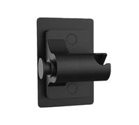 NiuLumea Soporte de pared ajustable para cabezal de ducha, rotación de 360 grados, para la mayoría de cabezales de ducha, material ABS, color negro