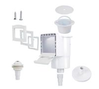 NiuLumea SP1091LX - Kit de skimmer de piscina sobre el suelo para repuesto con cesta de vertedero de placa frontal, apertura de 6 pulgadas para una fácil instalación y eliminación de desechos, color
