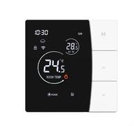NiuLumea Termostato inteligente, control de voz para teléfono, ajuste remoto de temperatura, ahorro de energía seguro para sistema de calefacción de suelo eléctrico (blanco 3A-WIFI)
