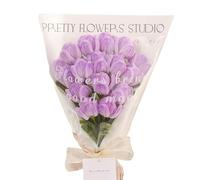 NiuLumea Twisted for Tulip Ramo DIY Kit de 40 x 26 cm, materiales suaves y flexibles para manualidades, flores hechas a mano, decoración de bodas, actividades familiares