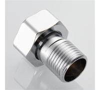 NiuLumea Union - Válvula de radiador de 3/4 pulgadas hembra a rosca macho de 1/2 pulgada, conector de sistema de calefacción de acero inoxidable para radiador y ducha, color plateado