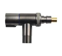 NiuLumea Válvula de ángulo de doble salida para lavadora con controles independientes, conector G3/4 de acero inoxidable para cocina, baño, jardín e instalación de espacio estrecho