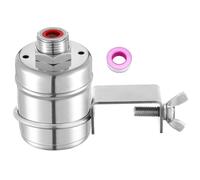 NiuLumea Válvula de bola flotante de acero inoxidable, control automático del nivel de agua, material 304, rosca G1/2 pulgadas, DN15, tanques, torres de agua y grifos de cocina