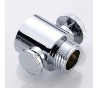 NiuLumea Válvula desviadora de cabezal de ducha ajustable con regulador de flujo e interruptor de apagado, construcción ABS, para conexión G 1/2 para accesorios de baño, color plateado