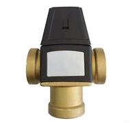 NiuLumea Válvula mezcladora termostática de latón DN20 DN25 Calentador de agua solar y calefacción de piso, temperatura estable 35-60 °, diseño de seguridad (DN20)