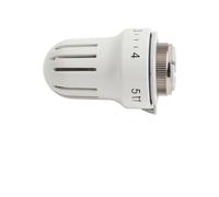 NiuLumea Válvula termostática de calefacción para cabezal de radiador con rosca M30 x 1,5, plástico + aleación TRV, ajuste de temperatura ambiente, color blanco