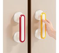 NiuLumea Ventosa para manija de puerta de armario, nevera y cajón, instalación sin taladro, con tecnología de bloqueo al vacío, material ABS, 16,5 x 5,0 x 4,5 cm, color rojo