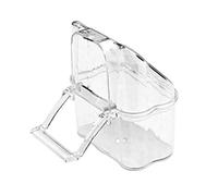 niumanery Parrot Bird Transparent Plastic Food Cup Bowl Company Clean Water Silo Waterer