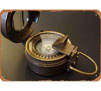 NIUMOWANG WW2 Prismatic Compass Collections - Letrero de metal decorativo retro vintage de 8 x 12 pulgadas