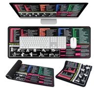 Niuny Alfombrilla Ratón Atajos Excel Español 1pcs Tapete Rato XXL 60 * 30cm Alfombrilla De Ratón con Atajos De Excel Word Windows Powerpoint en Español Mouse Pad Borde Cosido Antideslizante