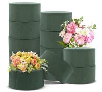 Niuny Espuma Floral para Arreglos Florales Esponja para Flores Frescas Artificiales 12Pcs 8x4cm Arreglos Florales Redondos Espuma Floral Húmeda para Flores Cumpleaños Iglesias Bodas Arreglos Fiestas