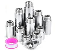 Niuny Extensión de Grifo de 3/4 Pulgadas 70mm Prolongación de Grifo 1Pcs Racor de Prolongación de latón Cromado Extensións de Conexión para Instalación de Agua Potable y Calefacción