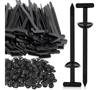 Niuny Hebilla Sujetacables Bridas Autoblocantes Resistente 100pcs Nylon Universal Cable Tie Buckle Remaches Plastico Coche Sujetadores Tipo Brida Remaches de Plástico para Reparaciones de Automóviles