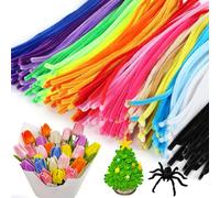 Niuny Limpiapipas Manualidades 200 PCS Limpia Pipas 30cm x 6mm Pipe Cleaner Craft 20 Colores Tallos de Chenilla Kit de Flores de Limpiapipas para Manualidades y Decoración Creación de Bricolaje