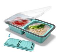 Niuny Molde para Congelar Sopa Plegable 1Pcs Moldes De Silicona para Sopa con Tapas 1000ml Contenedor De Almacenamiento De Sopas Bandeja Congeladora De Silicona Recipientes Para Congelador Para Sopas