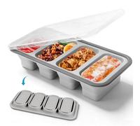 Niuny Molde para Congelar Sopa Plegable 1Pcs Moldes De Silicona para Sopa con Tapas 1000ml Contenedor De Almacenamiento De Sopas Bandeja Congeladora De Silicona Recipientes Para Congelador Para Sopas