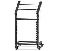 NiuNyuNeu Soporte para mezclador de DJ de 12U, soporte rodante, soporte ajustable para estudio de música, cabina de grabación de audio, equipo de escenario