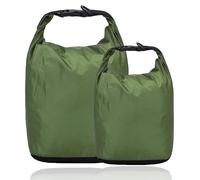 Niuoppy 2 bolsas secas de 3 L, 5 L, 10 L, 20 L, impermeables, ligeras, forro de mochila, bolsas de canoa ligeras para kayak, camping, senderismo, viajes, Green, 10L+20L, Bolsa impermeable