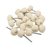 NIUPIKA Rueda de pulido de algodón con ruedas de pulido y herramientas giratorias, accesorios de 3 mm, 20 unidades