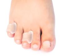 Niupiour Separadores de dedos meñiques de gel, 14 paquetes de espaciadores de silicona para dedos superpuestos, alisadores pequeños para dedos torcidos, alivia el roce y la fricción