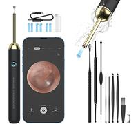 NIUQICT - Eliminación de cera de oídos, limpiador de oídos, cámara de oídos 1080P con luces, herramienta de eliminación de cera de oídos, kit de limpieza de oídos, otoscopio inalámbrico compatible con