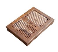NIUSABOU Bandeja de té con Agua, Solid Bamboo Tea Tray Multicolor Chicken Teapot Serv Wooden(Transparent)