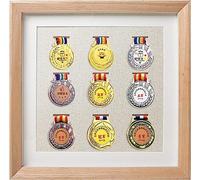 NIUSABOU Caja expositora para medallas y fotos, Marco for exhibición de medallas y fotografías, multicolor, varios tamaños(Black,40 * 40cm)