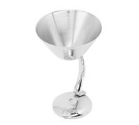 NIUSABOU Copas de acero inoxidable, Stainless Steel Martini Goblet 150ml Multicolor(Silver)