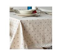 NIUSABOU Cubierta de Mesa, Mantel de macramé de Lino y algodón for Interior y Exterior, Multicolor, Varios tamaños(C,140x220cm(55x87inch))