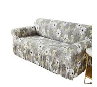NIUSABOU Funda para sofá con faldón, Falda elástica con Estampado Floral, Funda for sofá, Muebles o Sala de Estar, Varios tamaños(Color 9,Medium)
