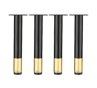 NIUSABOU Muebles de piernas, 4 Piezas Patas de Muebles Metal Ajustables 1-10 mm Multicolor 100-200(Black Gold,120mm/4.7in)