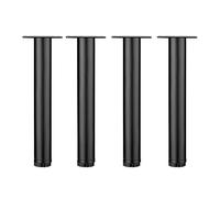 NIUSABOU Muebles de piernas, 4 Piezas Patas de Muebles Metal Ajustables 1-10 mm Multicolor 100-200(Black,100mm/3.9in)