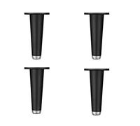 NIUSABOU Muebles de piernas, Patas Ajustables for Muebles de aleación Aluminio, 4 Piezas, Multicolor, 80-200 mm(Black,100mm/3.9in)
