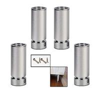 NIUSABOU Muebles de piernas, Patas Ajustables for Muebles de aleación Aluminio, Multicolor, 60400mm, Paquete 4(Black,80mm/3in)