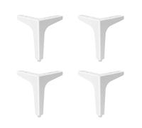 NIUSABOU Muebles de piernas, Patas Triangulares de Metal for Muebles, Color Blanco, 80-170mm, for sofá, Mesa Centro, Mueble TV, 4 Uds(80mm/3in)