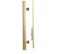 NIUSABOU Pomos para puertas tipo granero, Tamaños múltiples de vaivén la manija puerta granero del vidrio madera acero inoxidable(Length 100Cm(39.5Inch))