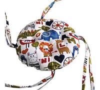 NIUSABOU Silla de Comedor Almohadilla, Cojín Redondo con Lazos, 6 cm, Multicolor, diámetro 25-45 cm(F,Diameter:35cm(14inch))