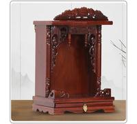 NIUSABOU Soporte de Madera para Altar Budista, Altar de Buda montado en la Pared Madera Maciza, Varios tamaños, Multicolor(Chestnut Red,S)