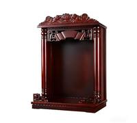 NIUSABOU Soporte de Madera para Altar Budista, Gabinete de Pared Madera, Mesa Altar for Buda Guanyin, Incienso Dios la Riqueza, Varios tamaños(D,34CM/13.3IN)