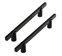 NIUSABOU Tiradores de arco para pomos de puerta, Manijas de aluminio for cajones y armarios, for cocina, baño, dormitorio, varios tamaños, 2 unidades(Hole Distance 128Mm)