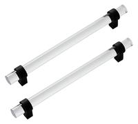 NIUSABOU Tiradores de arco para pomos de puerta, Manijas for armarios de cocina, tiradores cajones, varios tamaños, color negro transparente, 2 piezas(Hole Distance 160Mm)