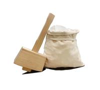 NIUTRIP Juego de mazo de hielo y 2 bolsas Lewis para triturar hielo, martillo de madera y bolsa de lona, herramientas de bar, kit de camarero, accesorio de cocina