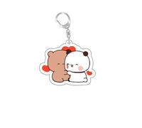 NIUVOO Llavero de dibujos animados lindo panda Bubu & Dudu - Kawaii Anime lindo llavero, Estilo 7., Talla única