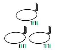 NIUXICH 3 anillos de soporte para macetas de pared, 20 cm, soporte para macetas de hierro para balcón, hogar, jardín, patio, 3 unidades