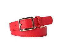 NIUXICH Cinturones de mujer Pu cuero Metal hebilla cinturón vestido Jeans cinturones 2cm ancho vestido cinturón decorativo, 105cm